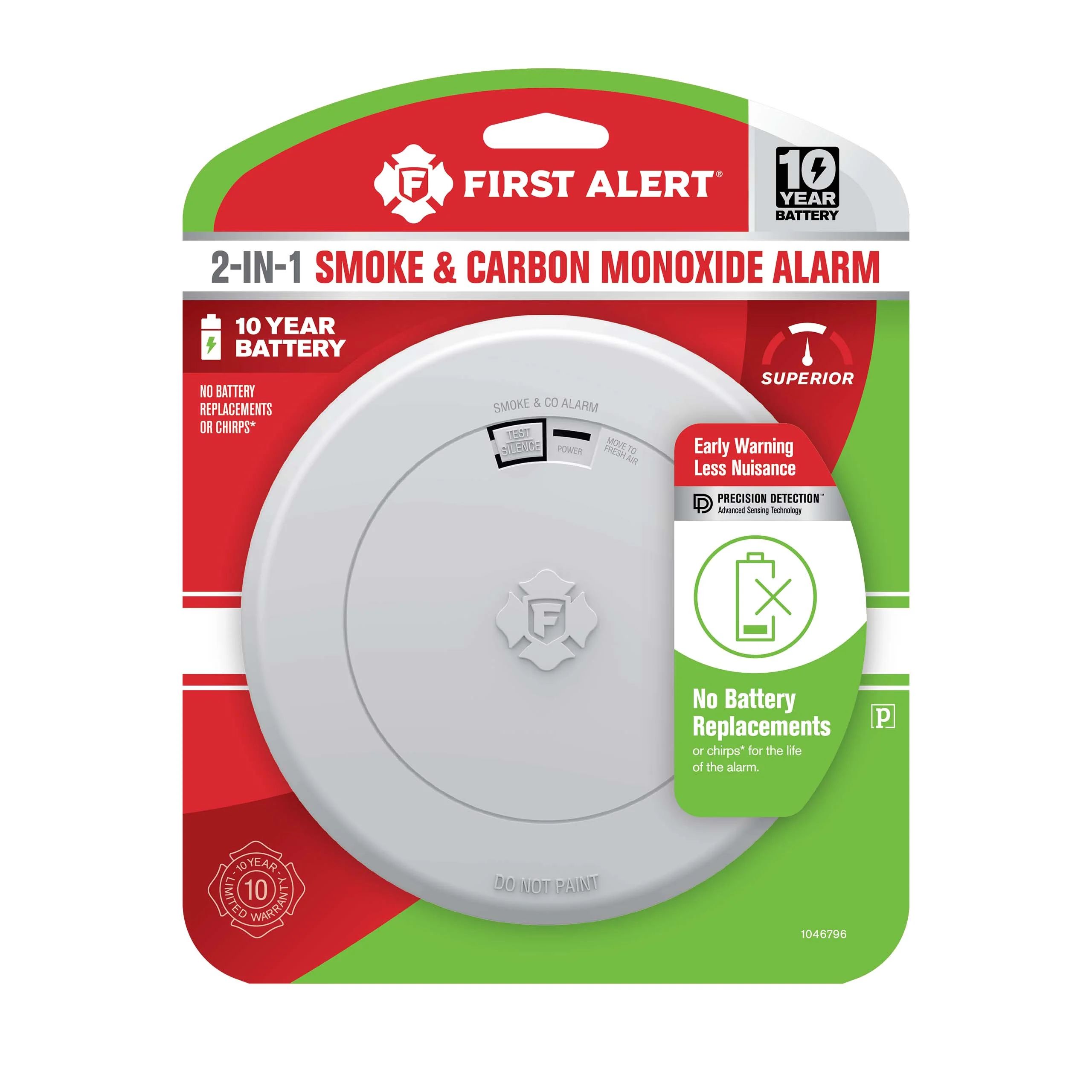 10-Year Battery 2-in 1 Smoke and Carbon Monoxide Alarm with Slim Profile Design - Image 4