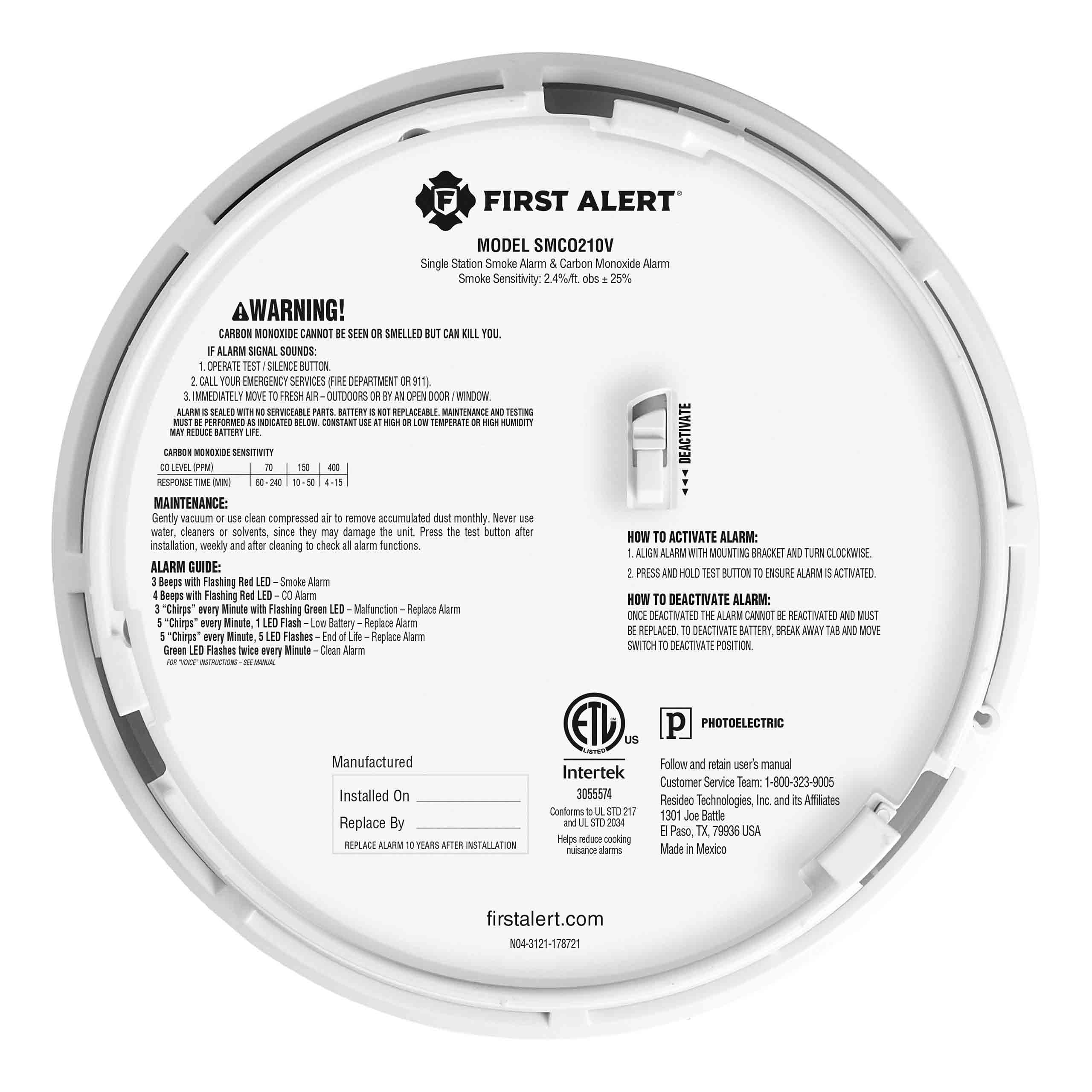 10-Year Battery 2-in 1 Smoke and Carbon Monoxide Alarm with Voice Alerts - Image 25