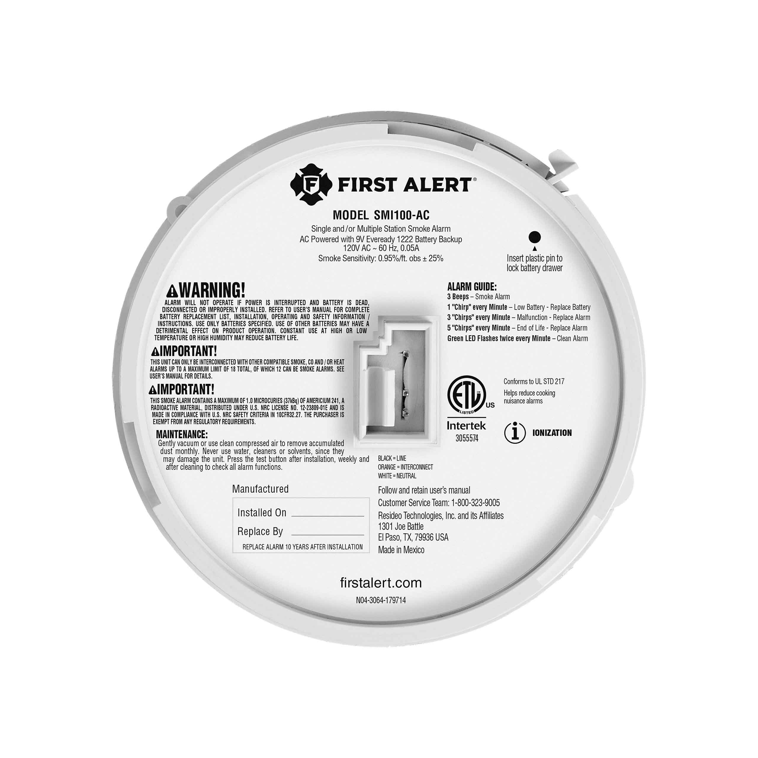 Interconnect Hardwire Smoke Alarm with Battery Backup - Image 12