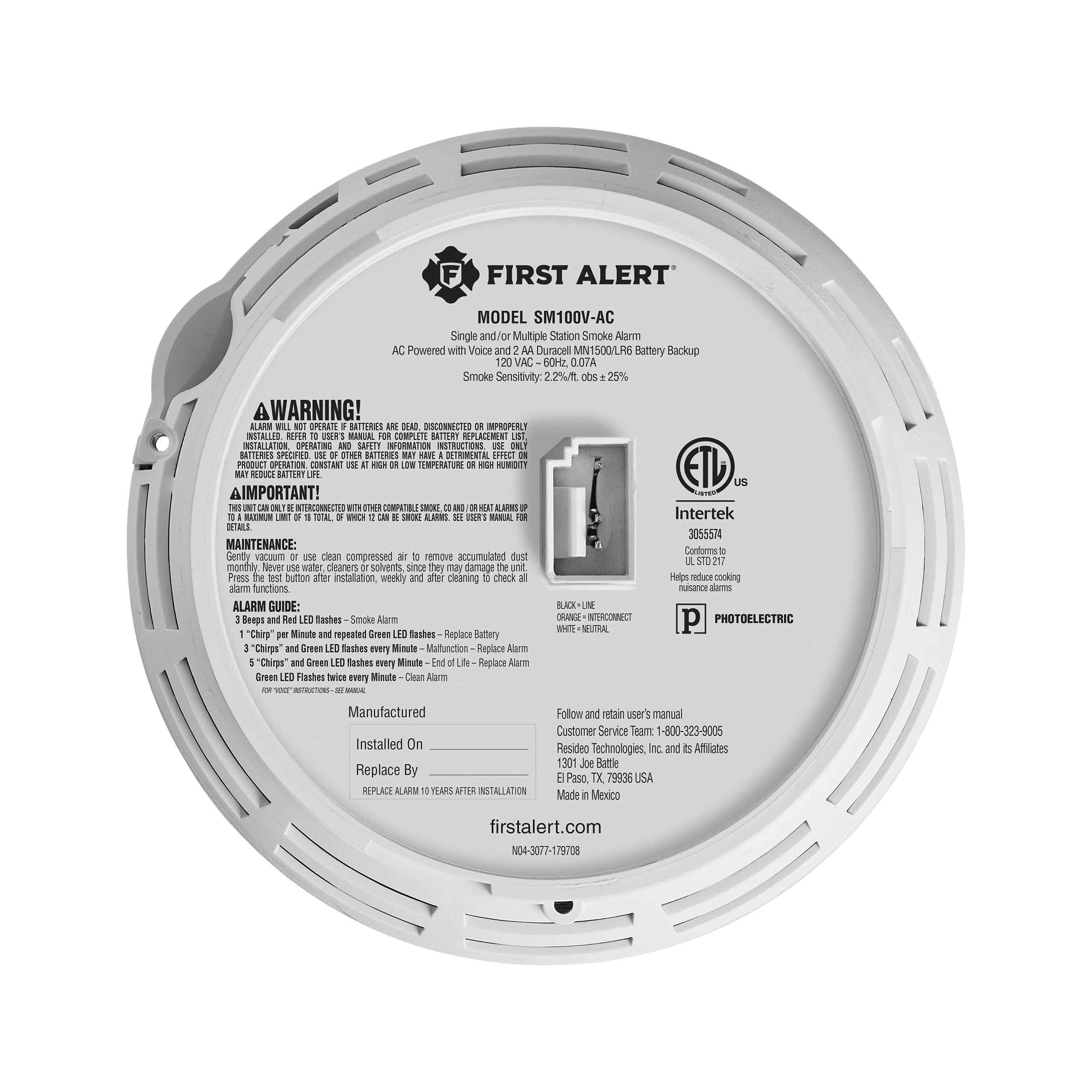 Interconnect Hardwire Smoke Alarm with Voice Alerts - Image 12